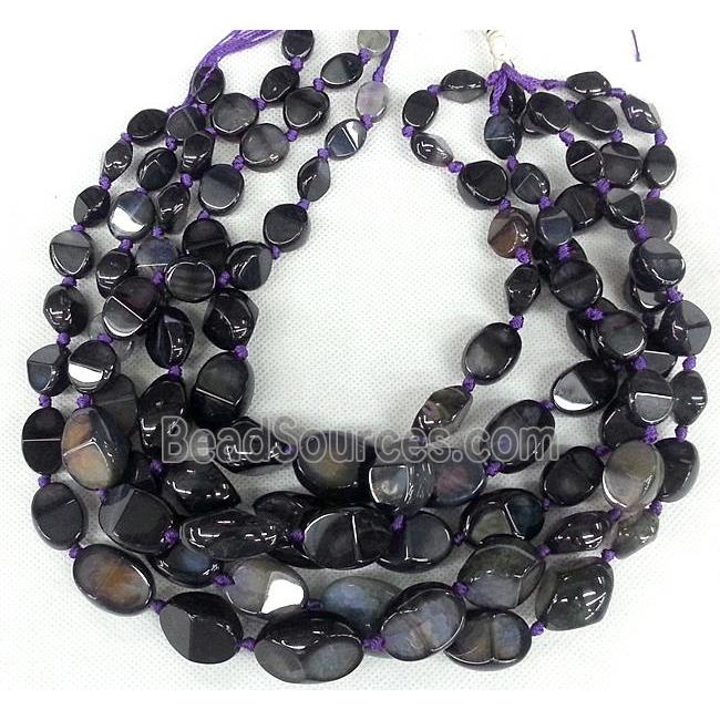 Agate stone beads for necklace, freeform