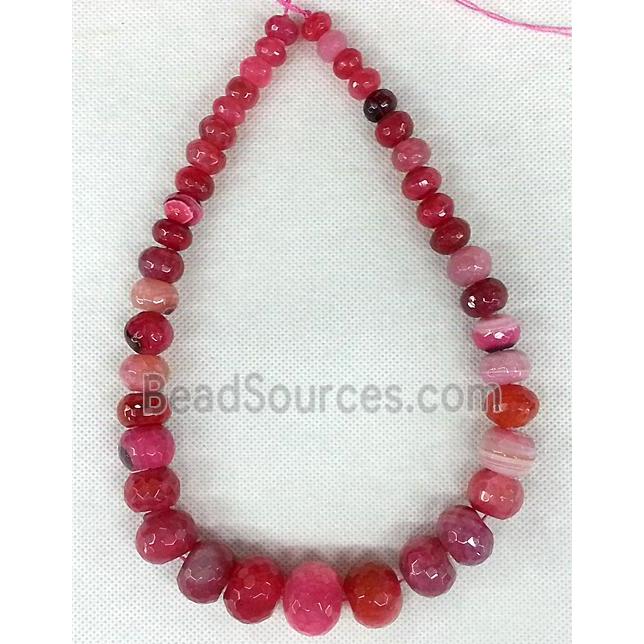 red Agate rondelle beads Necklace Chain