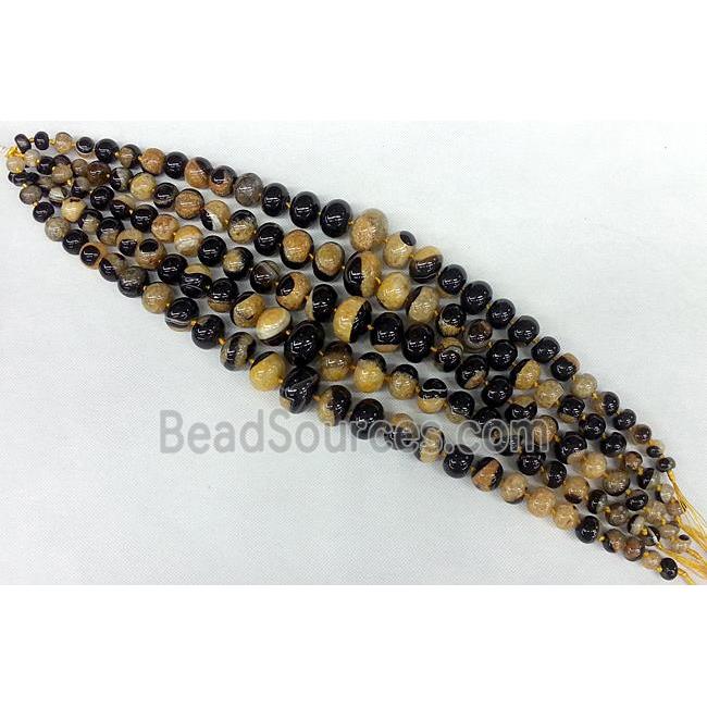 yellow Druzy Agate rondelle beads Necklace Chain