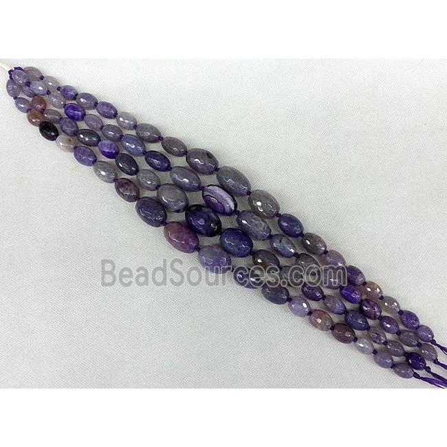 purple Agate barrel beads Necklace Chain