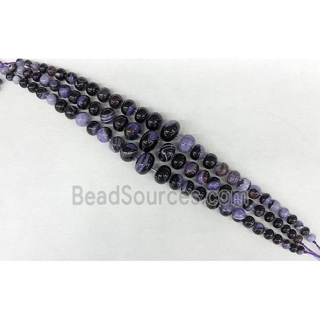 purple Druzy Agate rondelle beads Necklace Chain