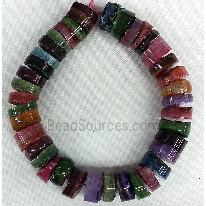 Agate heishi beads, mix color
