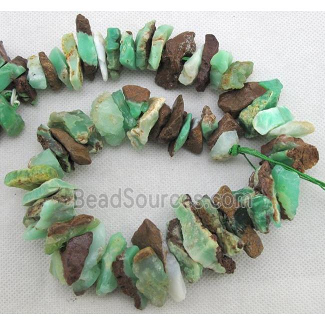 natural Australian chrysoprase bead chips, freeform