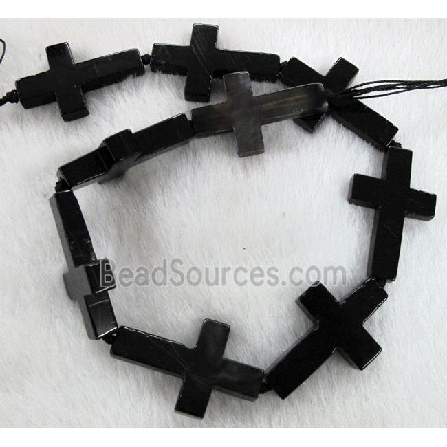 black Agate cross beads