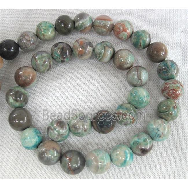 round ocean jasper beads, blue