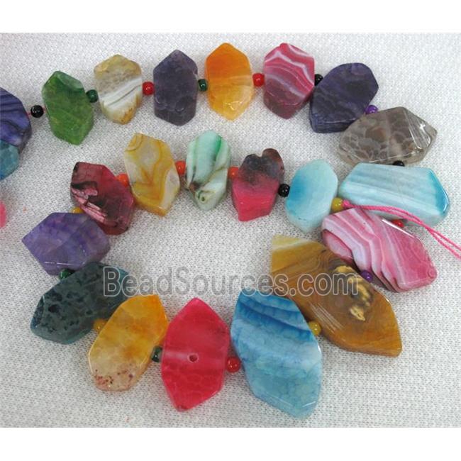 agate beads, guidepost, mixed color