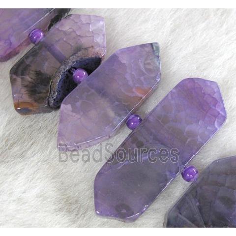 agate beads, point, guidepost, purple