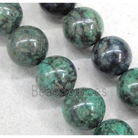 round Chrysocolla Beads, green