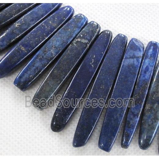 lapis lazuli bead, stick, for necklace