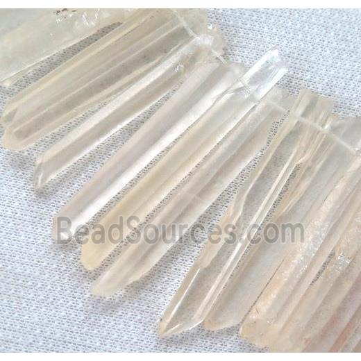 clear quartz stick beads