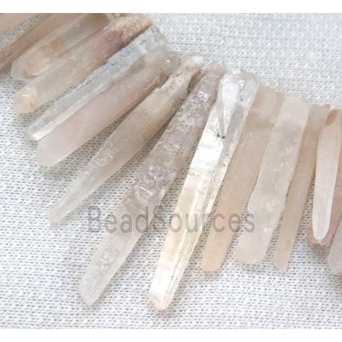 clear quartz stick bead