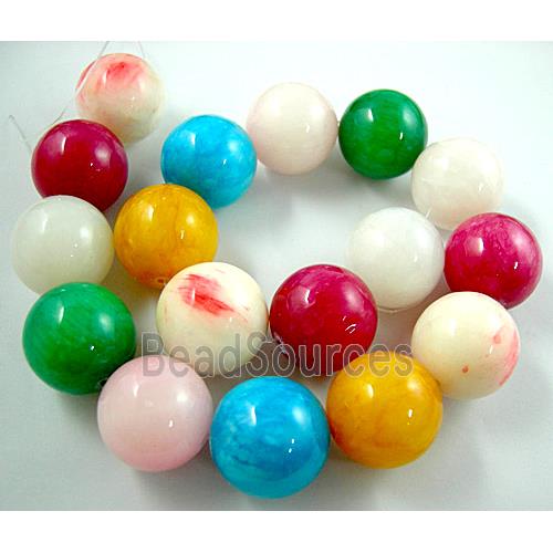 Colorful jade, gemstone bead