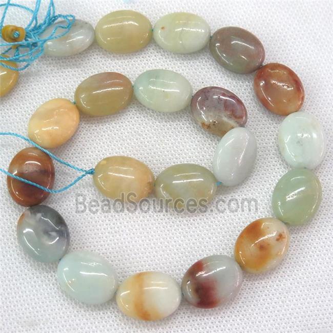 Amazonite Bead, flat-oval