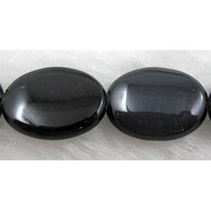 Natural Black Onyx Agate Beads Oval