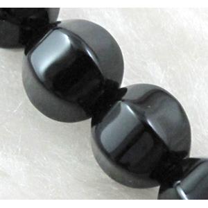 black Natural Agate Onyx Bead, lantern