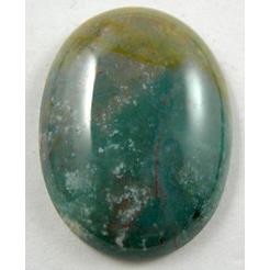 Chrysocolla, Cabochon, flat-back Oval