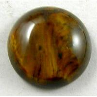 Tiger eye stone Cabochon, flat-back, Round