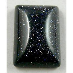 Blue SandStone Cabochon, flat-back Rectangle