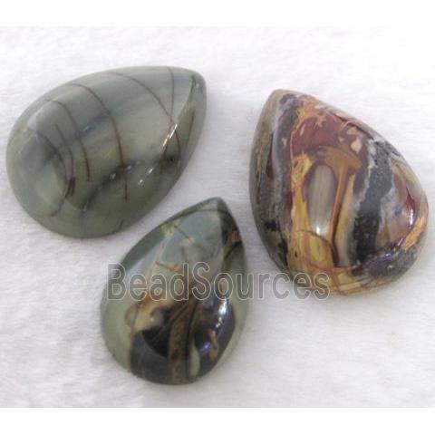 picasso jasper cabochon, teardrop