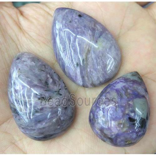 Charoite cabochon, mixed shape