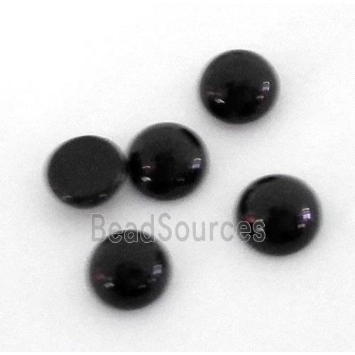 black agate onyx cabochon, round