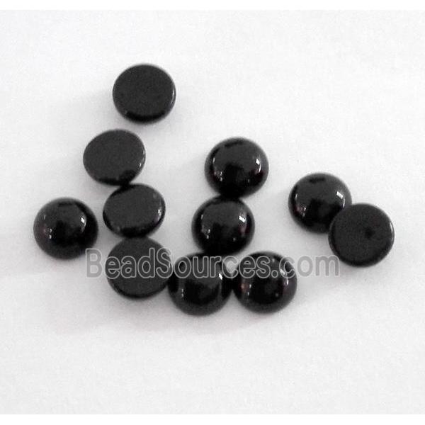 black agate onyx cabochon, round