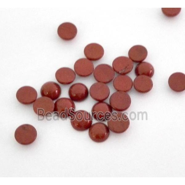 red jasper cabochon, round