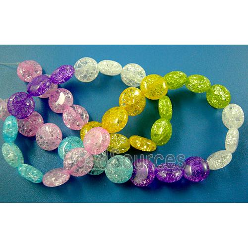 Chinese Crackle Crystal beads, circle