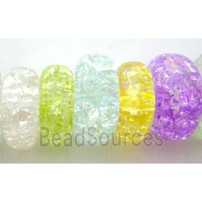 Chinese Crackle Crystal beads, rondelle