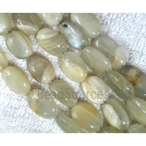 Natural silver moonstone bead, freeform