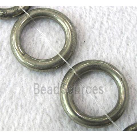 natural Pyrite Beads, ring