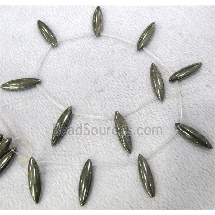 natural Pyrite Beads, horse eye