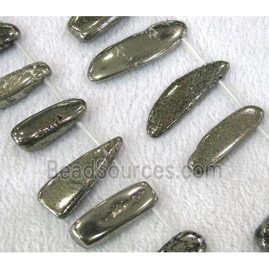 natural Pyrite Beads, freeform
