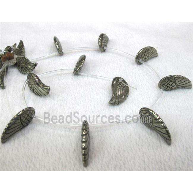 natural Pyrite Beads, angel wing