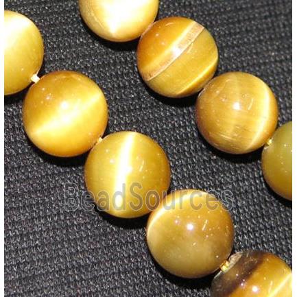 gold tiger eye beads, round