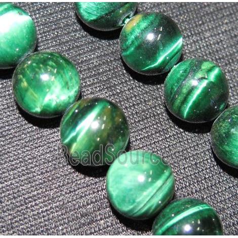 green tiger eye bead, round