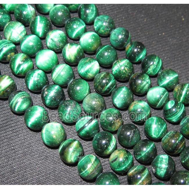 green tiger eye bead, round