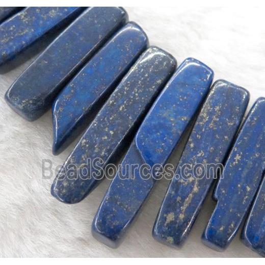 lapis lazuli beads, stick, freeform