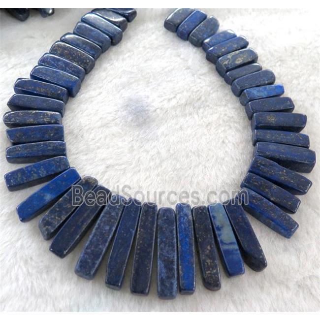 lapis lazuli beads, stick, freeform