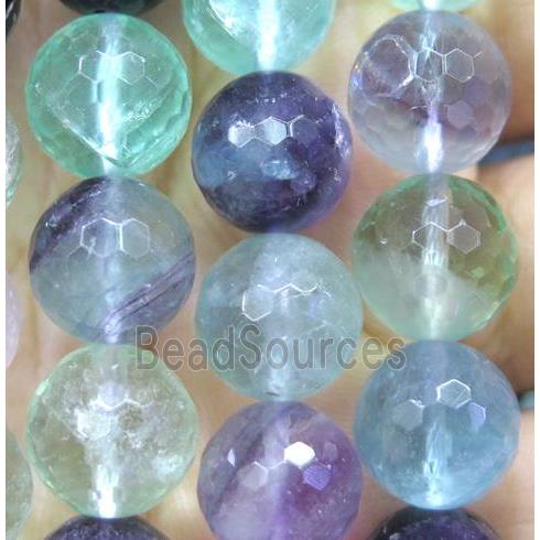 rainbow Fluorite beads, faceted round