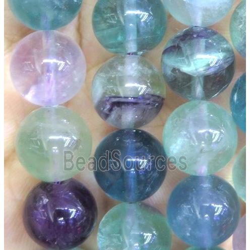 rainbow Fluorite beads, round