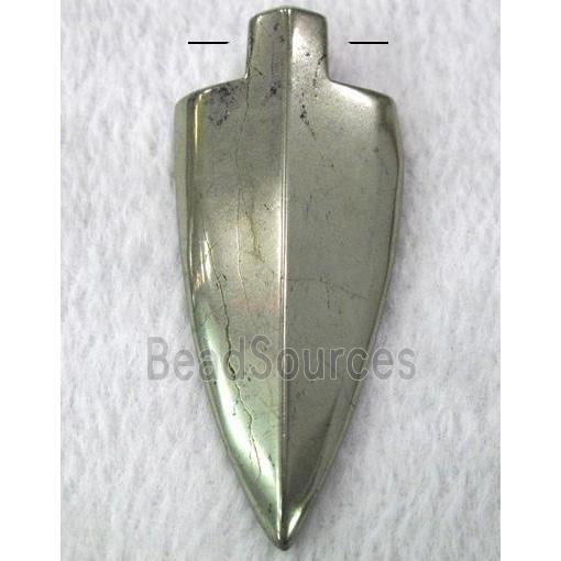 natural Pyrite pendant, arrowhead