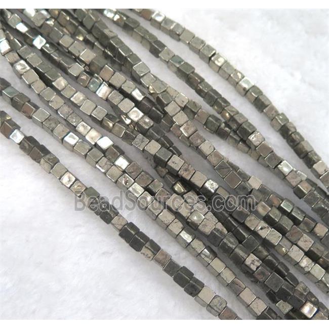 Pyrite cube beads