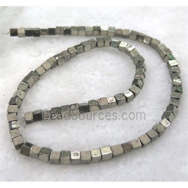 Pyrite cube beads