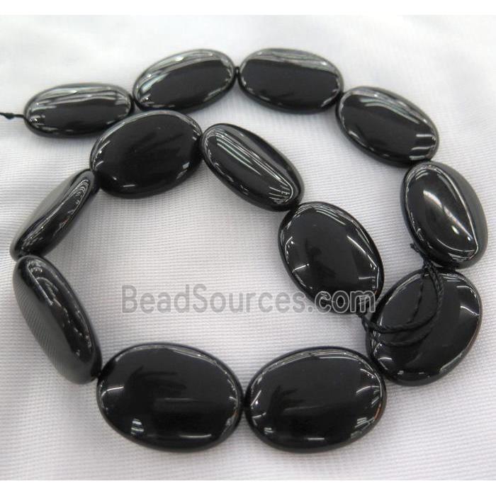 black onyx oval beads