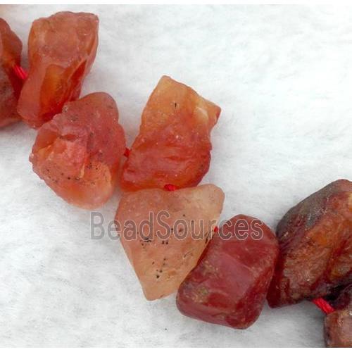 ruby agate beads, freeform