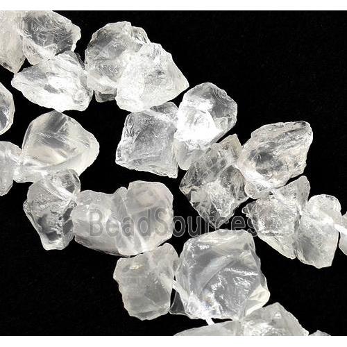 clear quartz beads, freeform