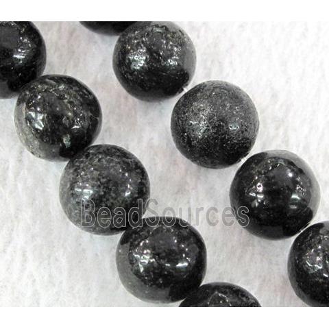 round Black Biotite Beads