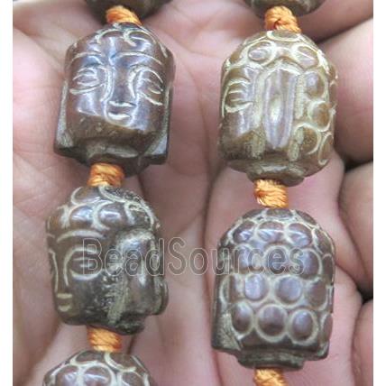 Chinese Jade Buddha Beads, coffee