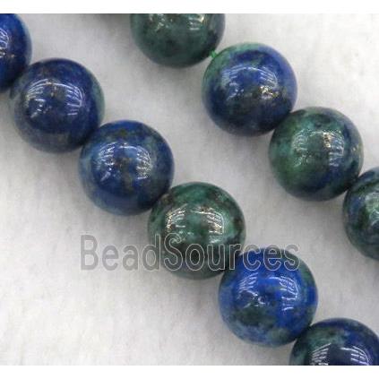 round natural Azurite beads, Dye